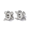 Rack Plating Brass Micro Pave Clear Cubic Zirconia Box Clasps KK-E073-03P-1