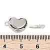 Brass Micro Pave Clear Cubic Zirconia Box Clasps KK-P291-44P-3