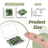 1 Strand Square Natural Green Spot Jasper Beads Strands G-NB0005-60-10