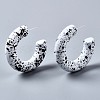Spray Painted CCB Plastic Stud Earrings EJEW-Q020-003A-3