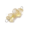 10Pcs 5 Styles Constellation Natural Smoky Quartz & Rose Quartz & Golden Sheen Obsidian & White Moonstone & Aquamarine Copper Wire Wrapped Chip Beaded Connector Charms PALLOY-JF02905-12-4
