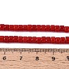 Opaque Solid Color Glass Beads Strands GLAA-N026-2x4mm-06-4