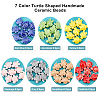 SUPERFINDINGS 56Pcs 7 Colors Handmade Porcelain Ceramic Beads PORC-FH0001-04-3