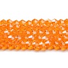 Transparent Electroplate Glass Beads Strands EGLA-A039-T3mm-A23-1