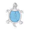Synthetic Turquoise Pendants KK-XCP0002-15-2