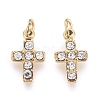 316 Surgical Stainless Steel Tiny Cross Charms STAS-F256-023D-G-2