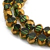Electroplate Transparent Glass Beads Strands EGLA-G037-02A-HP04-3