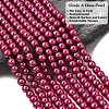 Eco-Friendly Dyed Glass Pearl Round Beads Strands HY-A008-6mm-RB058-3