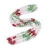 Electroplate Imitation Jade & Opaque & Transparent Glass Beads Strands EGLA-Q135-8MM-A07-2