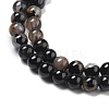 Natural Black Tourmaline Beads Strands G-Q031-A01-4mm-4