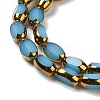 Electroplate Opaque Color Glass Beads Strands EGLA-Q127-A01-02D-3