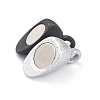 Alloy Magnetic Clasps with Loops PALLOY-P223-B01-04-3