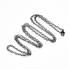 Brass Cable Chain Necklace Making MAK-T006-06A-1