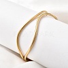 304 Stainless Steel Cuff Bangles for Women BJEW-Z150-01G-02-1