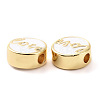 Brass Enamel Beads KK-C004-15G-02-3