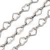 304 Stainless Steel Heart Link Chains CHS-S012-18P-1