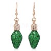 Christmas Theme Alloy Plastic Dangle Earrings FS-WG6FBD6-21-1