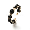Adjustable Natural Obsidian with Brass Rings G-B075-01G-03-1