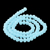 Imitation Jade Solid Color Glass Beads Strands EGLA-A034-J8mm-MD04-4