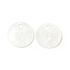 Natural Capiz Shell Charms X-BSHE-G029-15-2