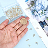64Pcs 8 Styles Brass Pave Clear Cubic Zirconia Connector Charms KK-ME0004-10-3