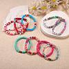 Love Bless Stretch Bracelet Sets for Teen Girl Women BJEW-SW00006-5