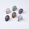 Natural & Synthetic Mixed Stone Adjustable Finger Ring RJEW-E436-03-1