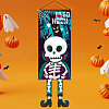 Halloween Theme Felt Cloth Hanging Door Signs HJEW-L027-A06-1