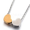 304 Stainless Steel Pendant Necklaces NJEW-O110-01GP-2