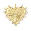 Brass Micro Pave Cubic Zirconia Pendants KK-P294-15G-1