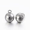 304 Stainless Steel Sphere Charms X-STAS-H394-12P-2
