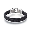 Braided Leather Cord Bracelets BJEW-F399-E-4