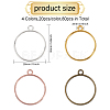 80Pcs 4 Colors Zinc Alloy Pendants FIND-CA0008-82-2