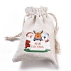 Christmas Cotton Cloth Storage Pouches X-ABAG-M004-02J-3