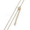 Brass Micro Pave Clear Cubic Zirconia Pendant Necklaces NJEW-H100-14G-3