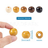 100Pcs 5 Colors Wooden Beads WOOD-CD0001-13-8