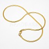 Trendy Men's 304 Stainless Steel Herringbone Chain Necklaces X-NJEW-M074-C-01-2