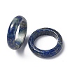 Natural Lapis Lazuli Plain Band Ring RJEW-P044-01A-01-2