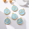 Golden Plated Alloy Enamel Charms ENAM-S118-04F-4