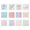 12 Sheets 12 Styles Resin Rhinestone Sticker Sets DIY-TA0004-68-1