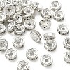 Brass Rhinestone Spacer Beads RB-YW0001-04C-01S-2