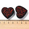 Food Grade Heart with Word Love Silicone Focal Beads SIL-NH0001-01B-3