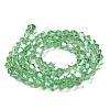 Transparent Electroplate Glass Beads Strands GLAA-F029-4mm-A24-2