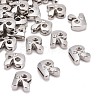 Letter Slider Beads for Watch Band Bracelet Making X-ALRI-O012-R-NR-2