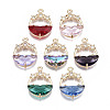 Faceted Transparent Glass Pendants GLAA-T020-18-1