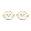Ocean Brass Enamel Connector Charms KK-C251-05G-01A-1