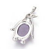 Natural Amethyst Pendants G-L512-A07-3