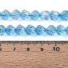 Crackle Transparent Glass Beads Strands GLAA-N068-02A-03-5