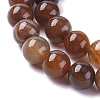 Natural Striped Agate/Banded Agate Beads Strands G-G582-8mm-55-3