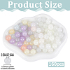160Pcs Transparent Glass UV Reactive Beads DGLA-PA0001-10A-2